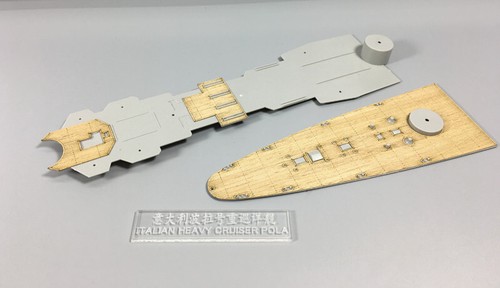 1/350 Wooden Deck for HobbyBoss 86502 Italian Heavy Cruiser Pola 1941 Model - 第 3/4 張圖片