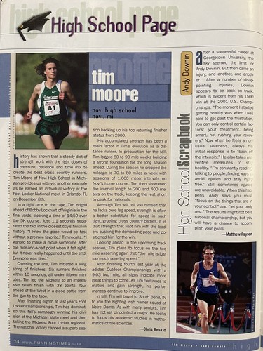 2002 Running Times Magazine May Alan Webb, Al Carius and North Central - Picture 18 of 23