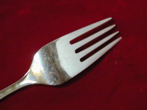 Vintage Lunt Lace Point Sterling 7 1/2” Fork 1965 Silver Solid Regular 925 - Foto 11 di 11