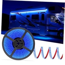 20FT RV Awning Lights, 12v Rv Led Strip Lights, IP68 Waterproof Camper Blue