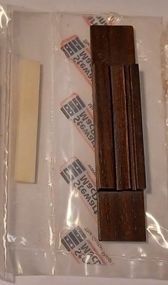 Stewmac Polished Bridge w/ Bone Saddle Blank For Ukulele & Cigar Box Guitars  -C