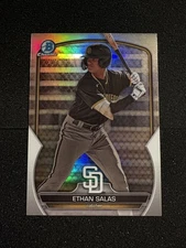 Ethan Salas 2023 Bowman Chrome REFRACTOR Rookie Card RC #BDC-1 - Padres