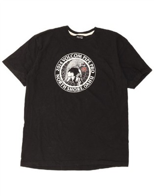 Volcom Herren Grafik T-Shirt Oberteil XL schwarz FZ13