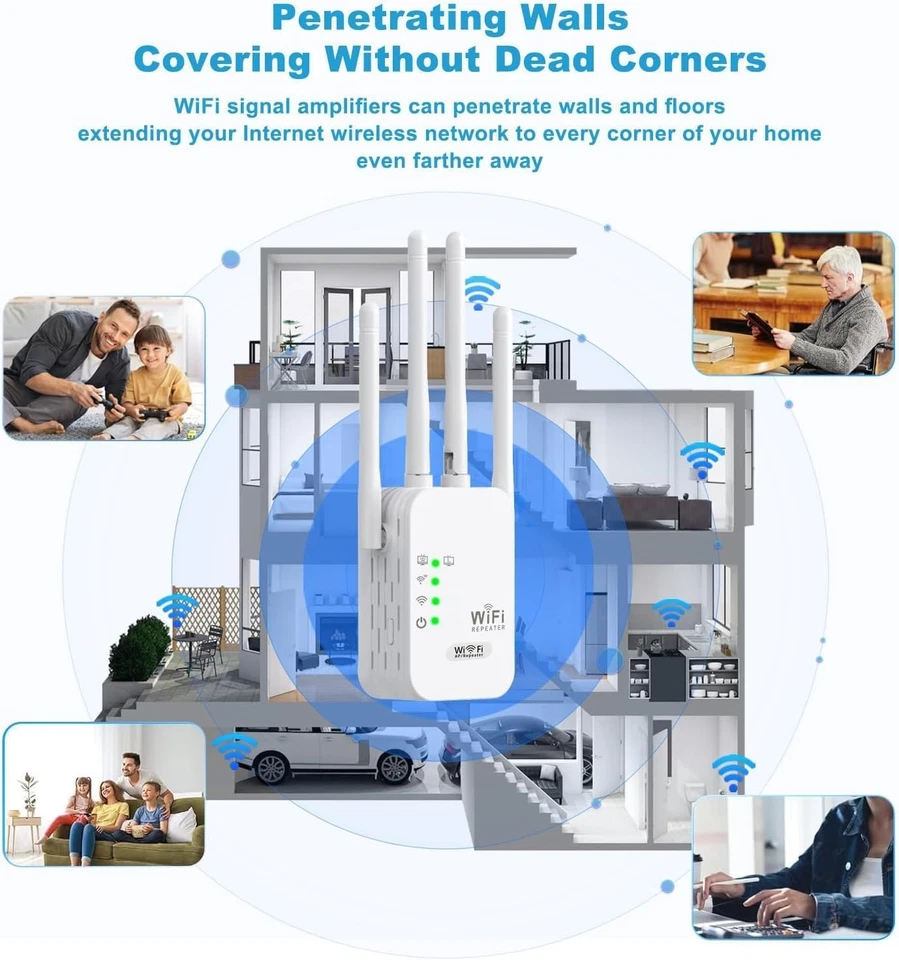 WiFi Repeater Router Signal Booster Verstärker WLAN Extender Netzwerkverstärke D - Bild 2 von 4