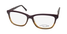 NEW OSCAR DE LA RENTA OSL 474 EYEGLASS FRAME FULL-RIM PLASTIC 210 BROWN WOMENS