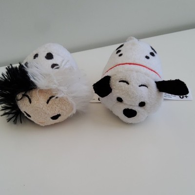 2x 101 Dalmatiner Tsum Tsums Lucky & Cruella de Vil Stofftier Disney