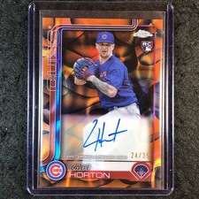 2025 Topps Chrome Update CADE HORTON Rookie Lava Lamp Auto Orange Black 24/35