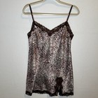 Victoria's Secret Animal Leopard Print Nightgown Negligee Lace Size Medium