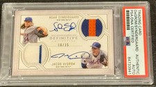 2019 Topps Definitive Jacob DeGrom Noah Syndergaard Auto Game Used PSA Slabbed