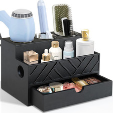 Hair Tool Organizer, Hair Dryer Holder with Drawer, Bathroom Countertop Organize