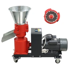 TECHTONGDA Pellet Machine W/3 Head Rollers 6MM Poultry Livestock Granulator 220V