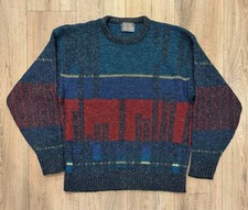 Vintage LE TIGRE Men  s 100 Acrylic Sweater Large Made In USA