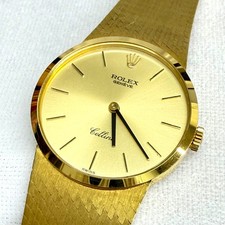 ROLEX - EXQUISITE VINTAGE "CELLINI" 18K YELLOW GOLD WRISTWATCH