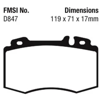 For Mercedes-Benz E350 06-12 EBC Greenstuff 2000 Series Sport Front Brake Pads Foto 2 de 3