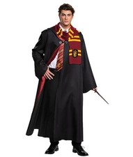 Harry Potter Gryffindor Deluxe Robe Costume Adults 3PCS Set Robe Tie Scarf