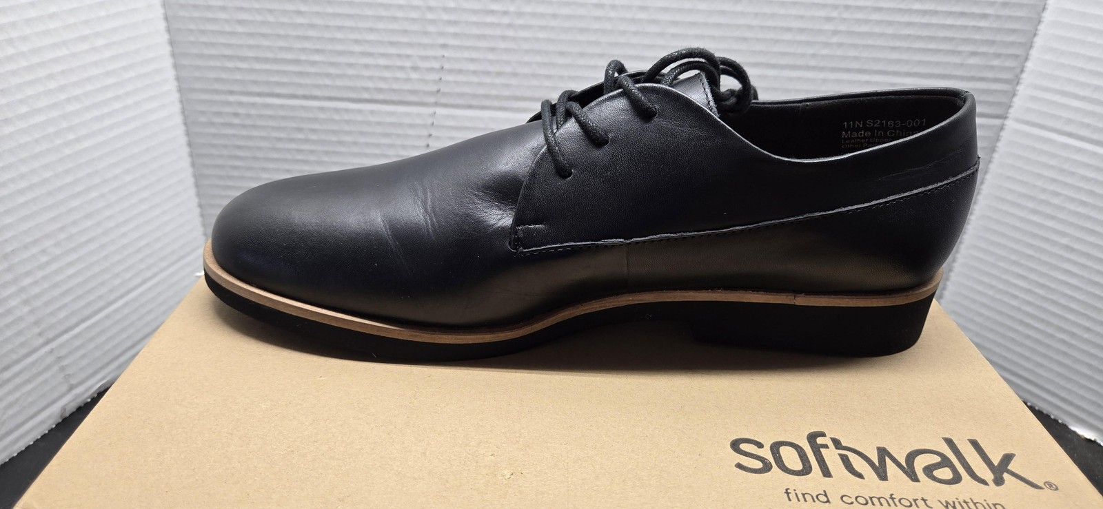 SoftWalk Whitby Shoes Womens Size 11N Black Leather Oxford Comfort S2163-001