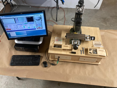 Mini CNC Milling Machine 3-Axis Proxxon Mf 70 W/Controller Computer And Software