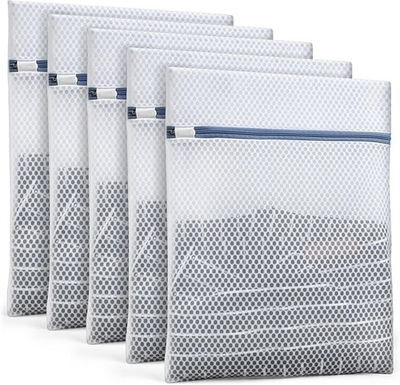 #ad Laundry Bags Mesh 5 Pack 12x16 Delicates Protector Clothes Wash $12.91