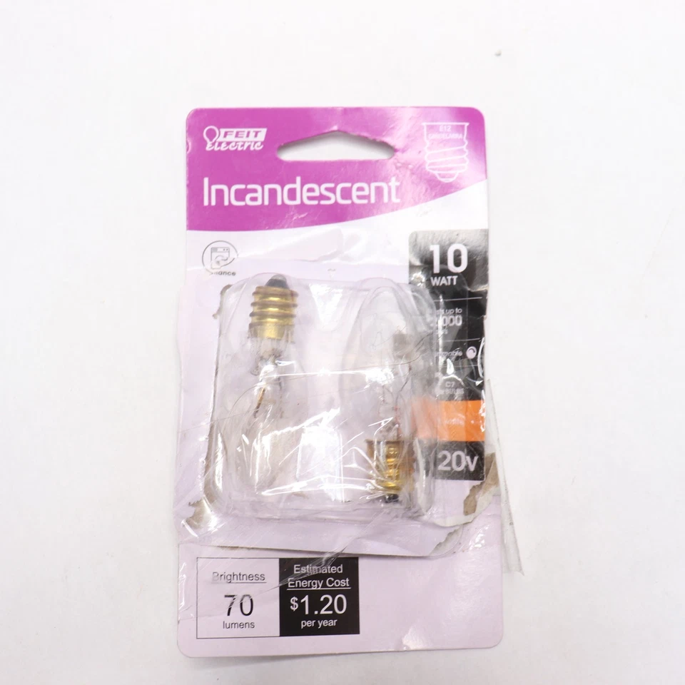 (2-Pk) Feit Electric Light Bulb 70 Lumens Soft White 10W 120V - Image 3 of 4