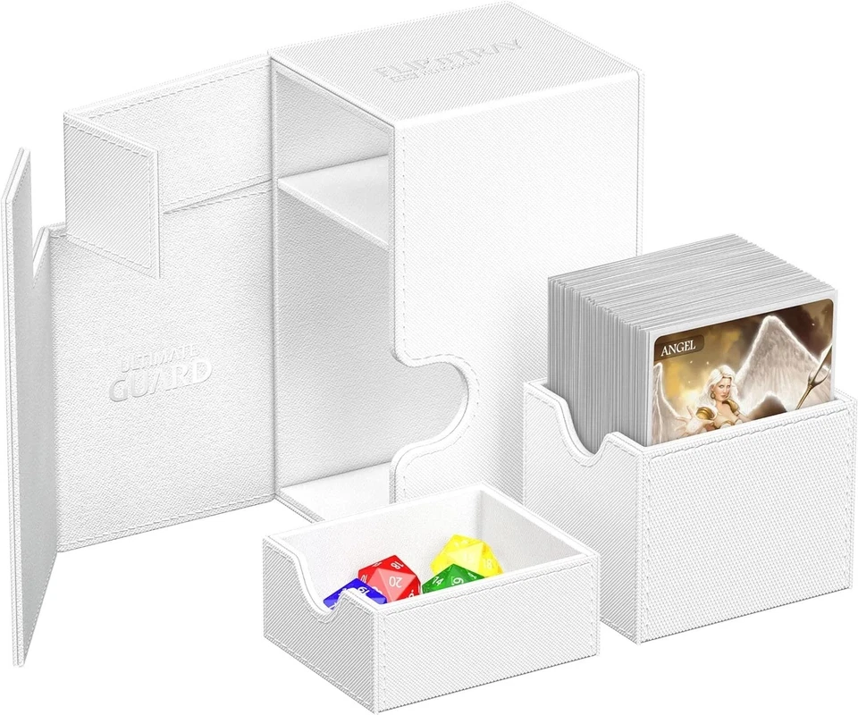 ULTIMATE GUARD TWIN FLIP n TRAY White 80+ XENOSKIN MONOCOLOR DECK Card CASE - Image 4 of 4