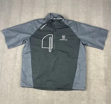 Sunice Windshirt Mens Large Black Quarter Zip Lined Black Gray TPC Harding Park