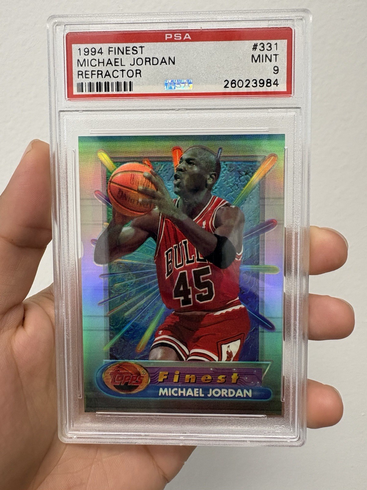 1994 FINEST REFRACTOR #331 MICHAEL JORDAN PSA 9