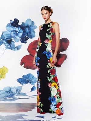 ALICE & OLIVIA (0) DELORA OPEN BACK GARDEN BRUNCH MAXI DRESS NWT MSRP$495