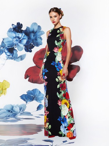 ALICE & OLIVIA (2) DELORA OPEN BACK GARDEN BRUNCH MAXI DRESS NWT MSRP$495
