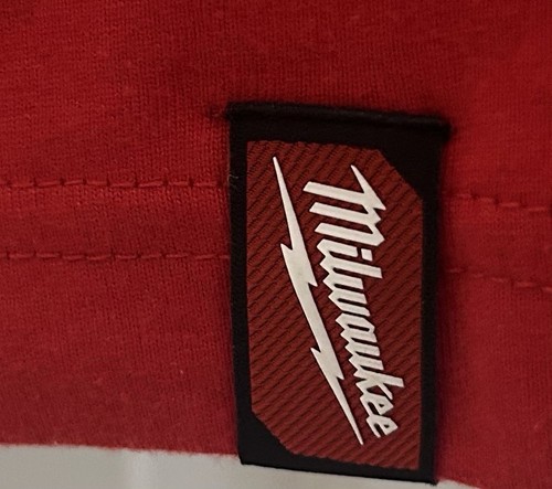 Authentic Milwaukee Tools Construction Worker T-Shirt Mens Red Short Sleeve L - Picture 3 of 6
