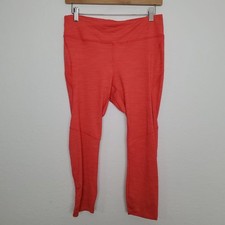 Outdoor Voices Womens Capri Cropped Leggings Size L Coral Pink Yoga Run FLAW