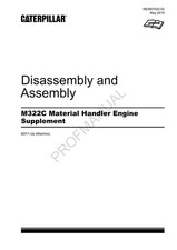 Caterpillar M322C Material Handler Engine Suppl Disass Assembly Service Manual