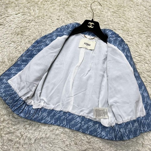 22Ss Fendi Chambray Jacket Pants Set-Up Denim - Picture 7 of 18