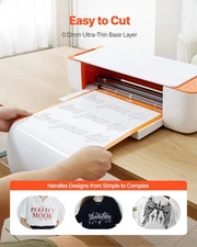 New Heat Transfer Vinyl, 12 in x 50 ft, Glossy White HTV Iron on Vinyl Roll, E