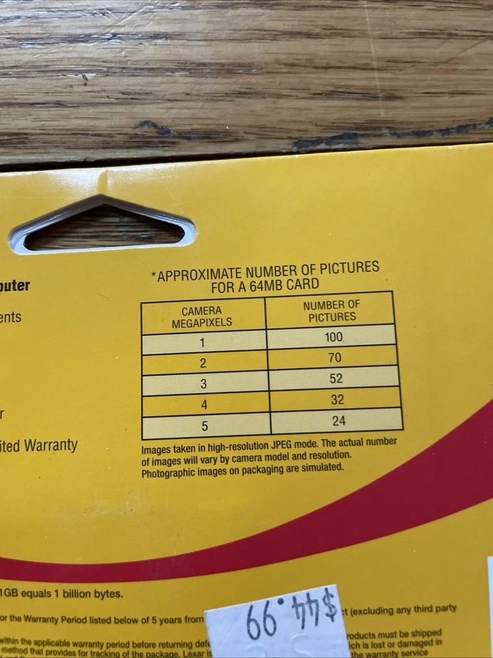 New Kodak Digital Film Card For Digital Cameras 64 MB Compact Flash Unopened - Image 4 of 4