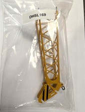 Pluma grúa celosía amarilla construcción escala HO DHS L169 con conjunto de gancho