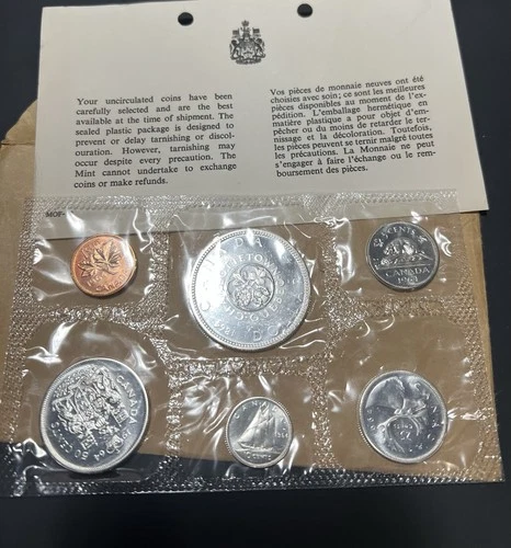 Canada 1964 Proof Set  Silver Royal Canadian Mint Pack w/Envelope 1.11 Oz Silver
