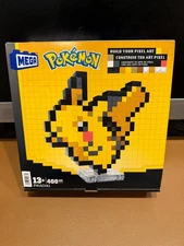 Mega HTH74 Pokémon Pikachu Pixel Art Kit – 400-Piece FACTORY SEALED