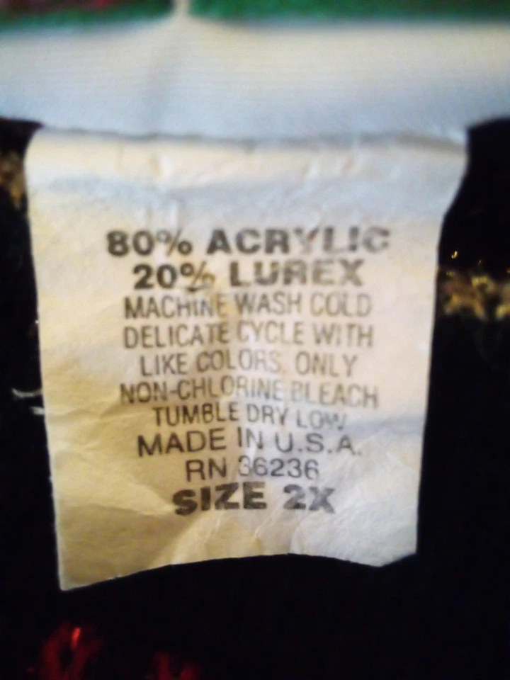 Suéter Pullover Cascanueces Vintage Años 80 90 Floral Navidad Talla Grande 2X Foto 4 de 4