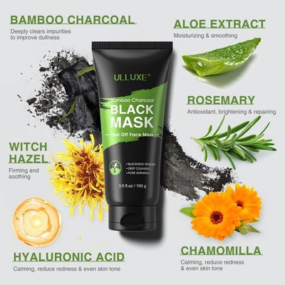 Blackhead Remover Mask, Black Charcoal Peel Off Face Mask, Deep Cleansing Mas...