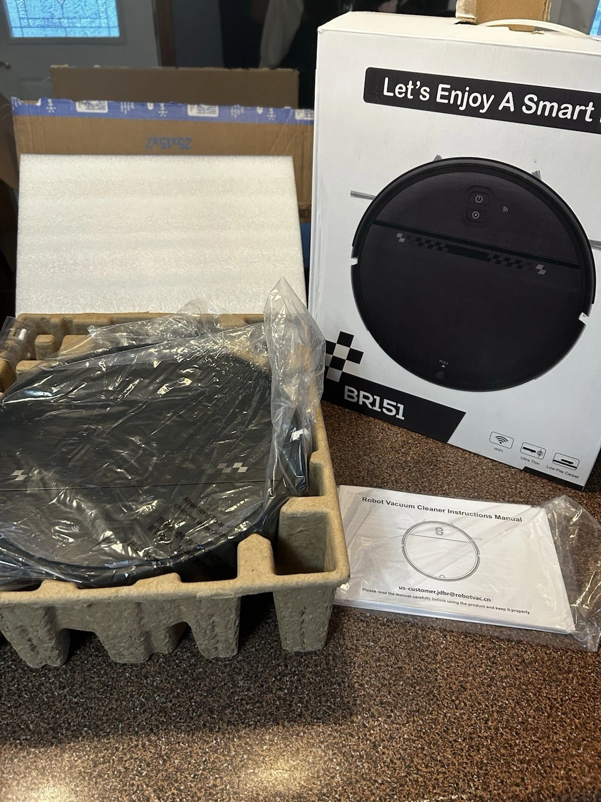 BR151 Robot Vacuum Mop WiFi App Remote Control Open Box Complete