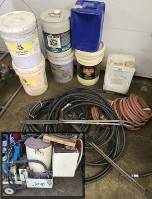 #ad Pressure washer steam clnr Jenny AS IS needs rpr w extra hoses wand and cleane $200.00