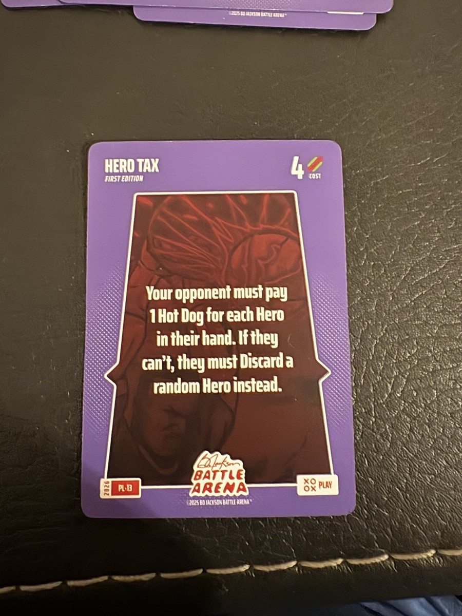 2026 Bo Jackson Battle Arena Hero Tax PL-13 Play Card SSP