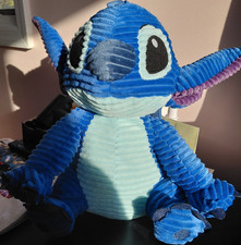 Disney Stitch Plush Backpack Blue Medium Adjustable Strap Zipper Lilo Stitch