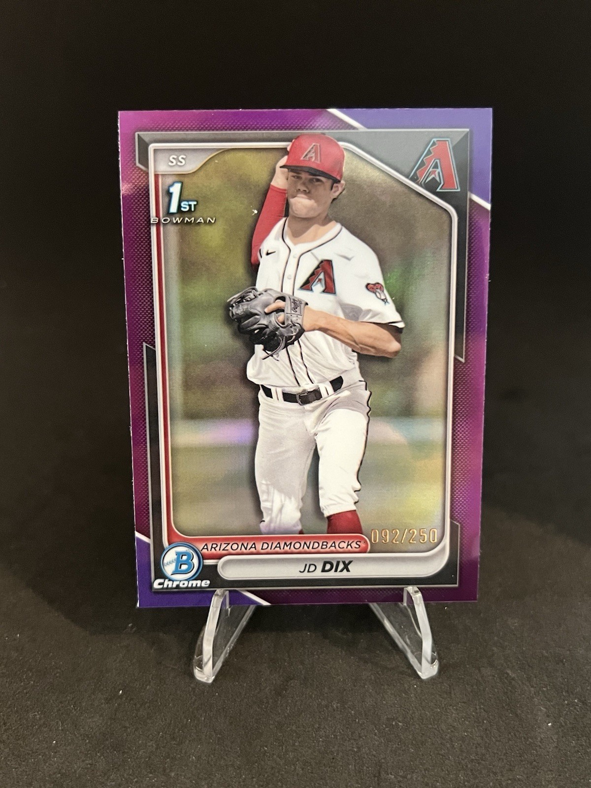 2024 Bowman Draft - Chrome JD Dix #BDC-35 Purple Refractor /250 (RC)