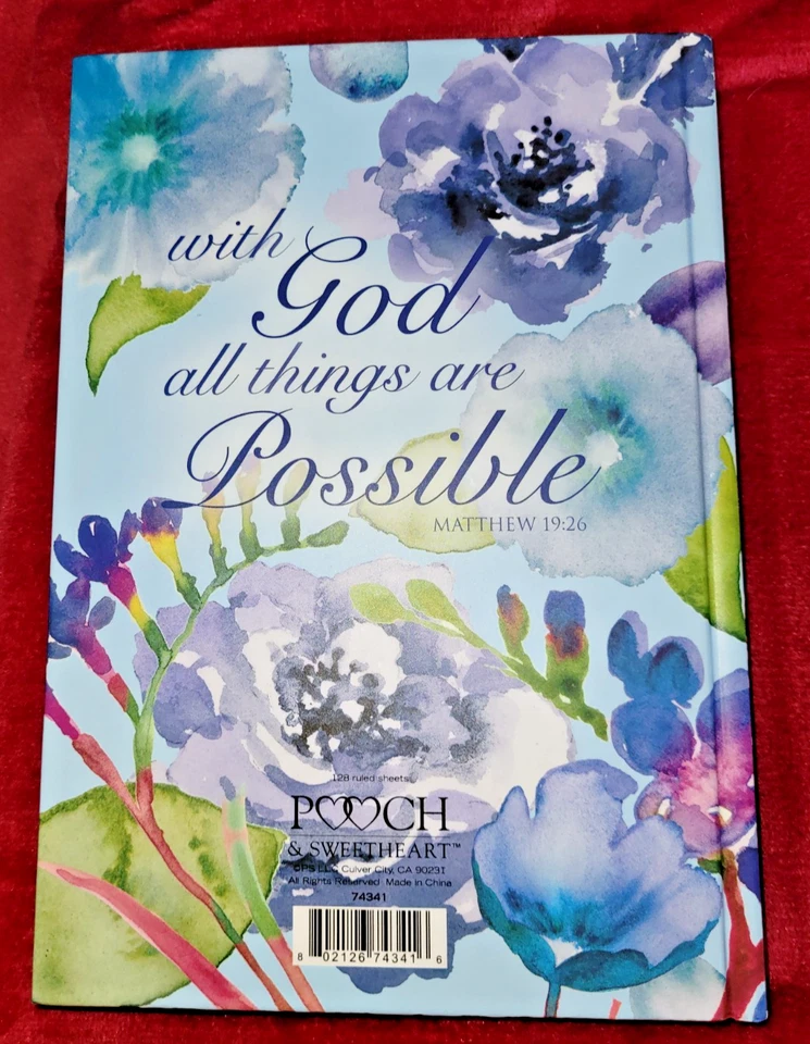 Pooch & Sweetheart Brooch Writing Journal "With God All Possible"~Matt 19:26~NEW - Image 2 of 4
