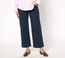 Denim  Co. Women's Pants Sz 6 Indigo Easy Wide Leg Ankle Jean Blue A658287