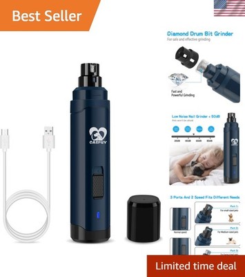 Lightweight Rechargeable Pet Nail Grinder - Quiet, Safe, and Effective Claw Care