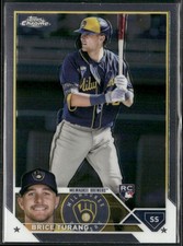 Brice Turang RC Rookie Card 2023 Topps Chrome #170 Brewers. rookie card picture