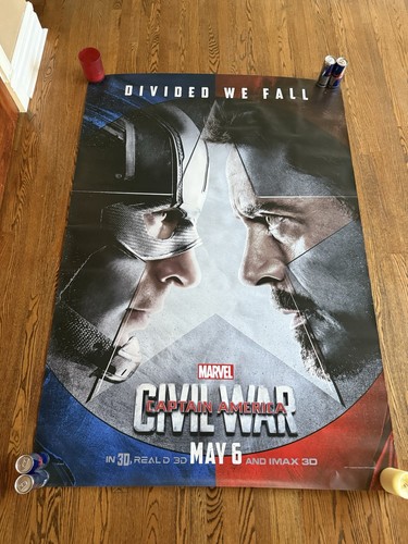 CAPTAIN AMERICA - CIVIL WAR - IRON MAN / MARVEL - ORIGINAL ADVANCE MOVIE 70x48