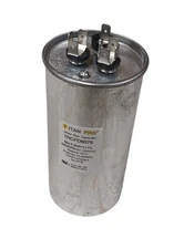 Packard Titan Pro Run Capacitor, Round, 80+7.5 Mfd, 370V-440V, TRCFD8075